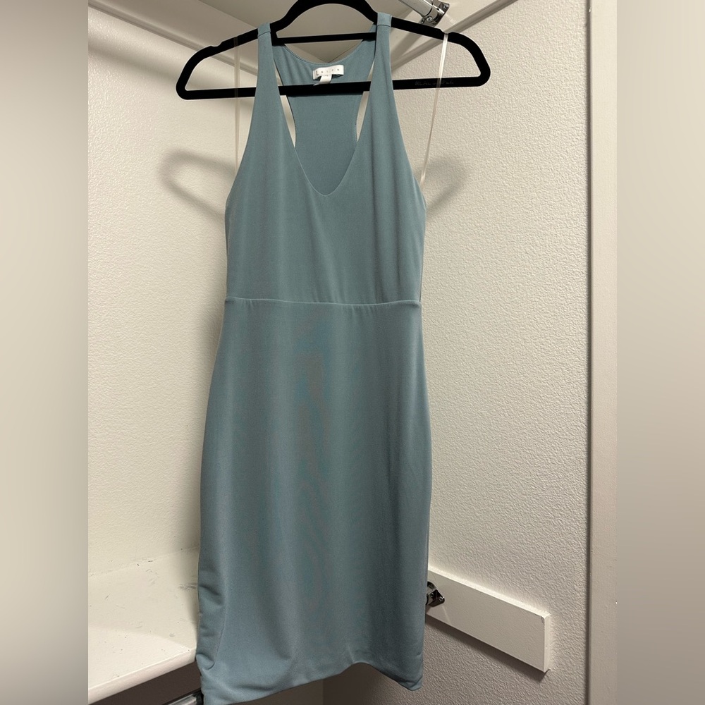 Leith Green Halter Sheath Dress for Weddings